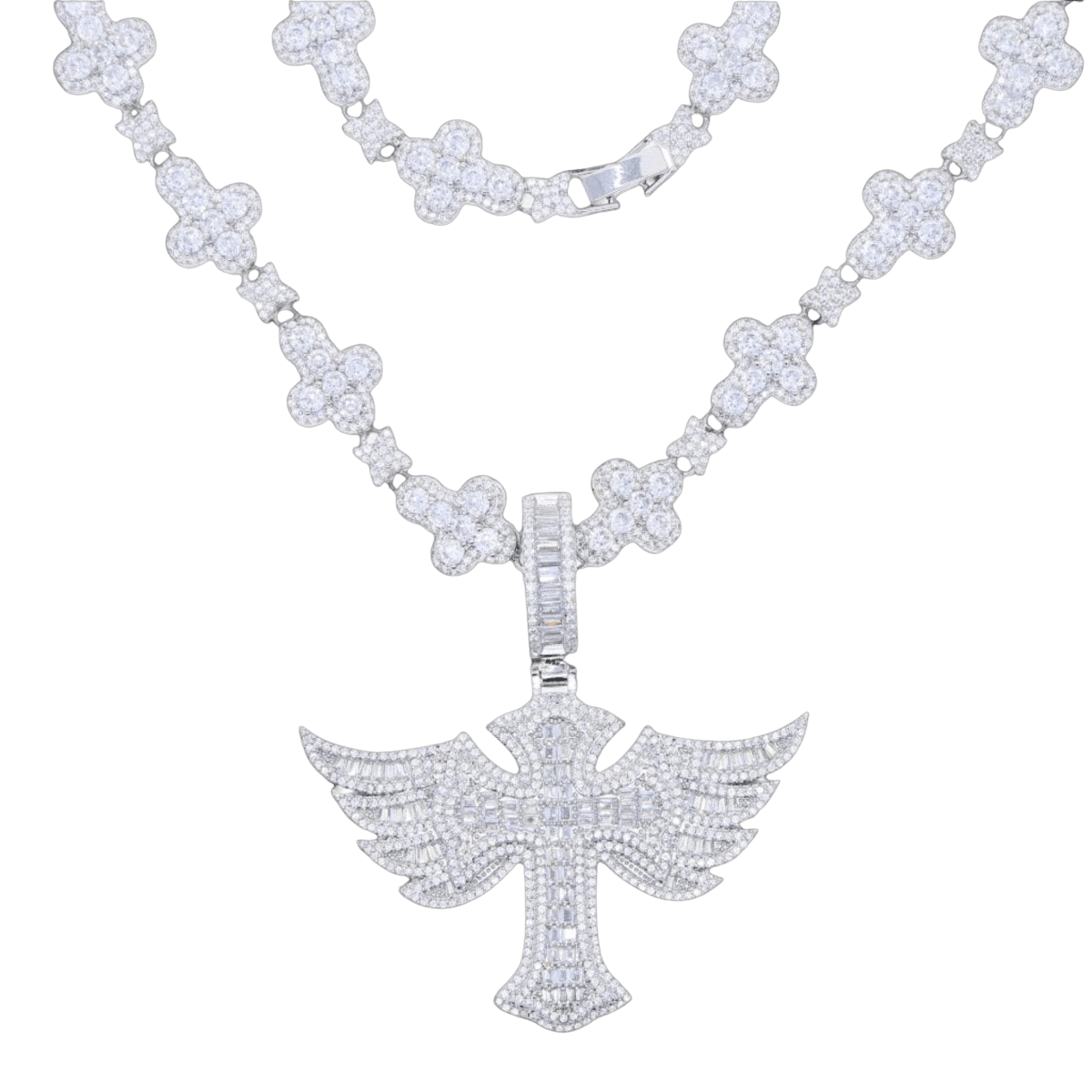 Winged Angel Zircon Diamond Necklace - Dekayed