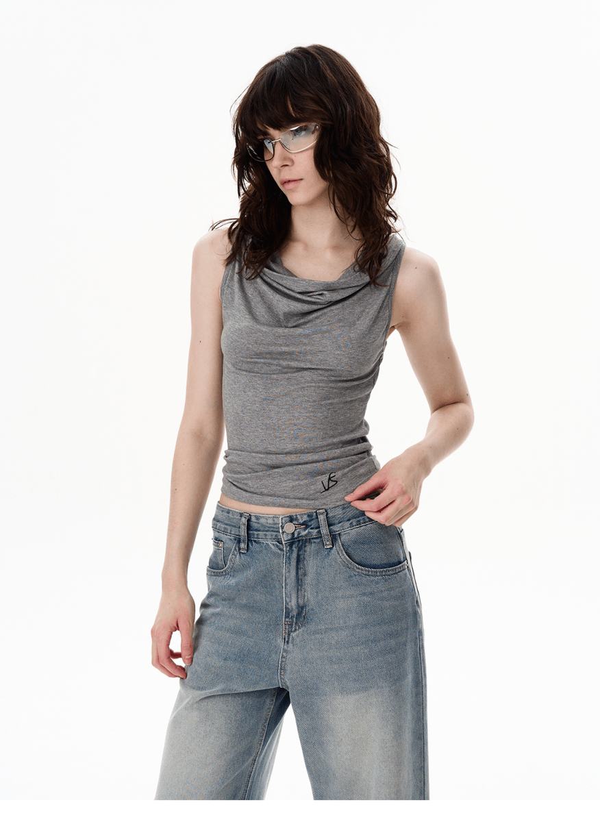 WLNEXT GreyMuse Drape Top - Dekayed