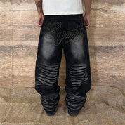 Wrinkle Rush Baggy Denim Jeans - Dekayed