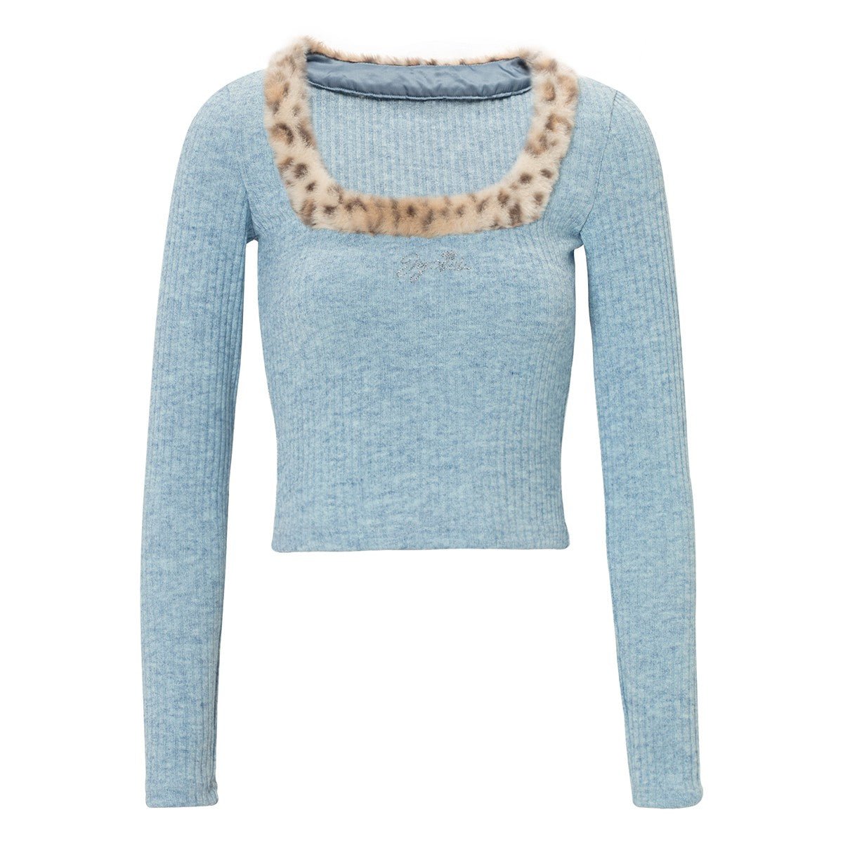 Y2K Leopard Knit Skirt Set - Dekayed