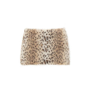 Y2K Leopard Knit Skirt Set - Dekayed