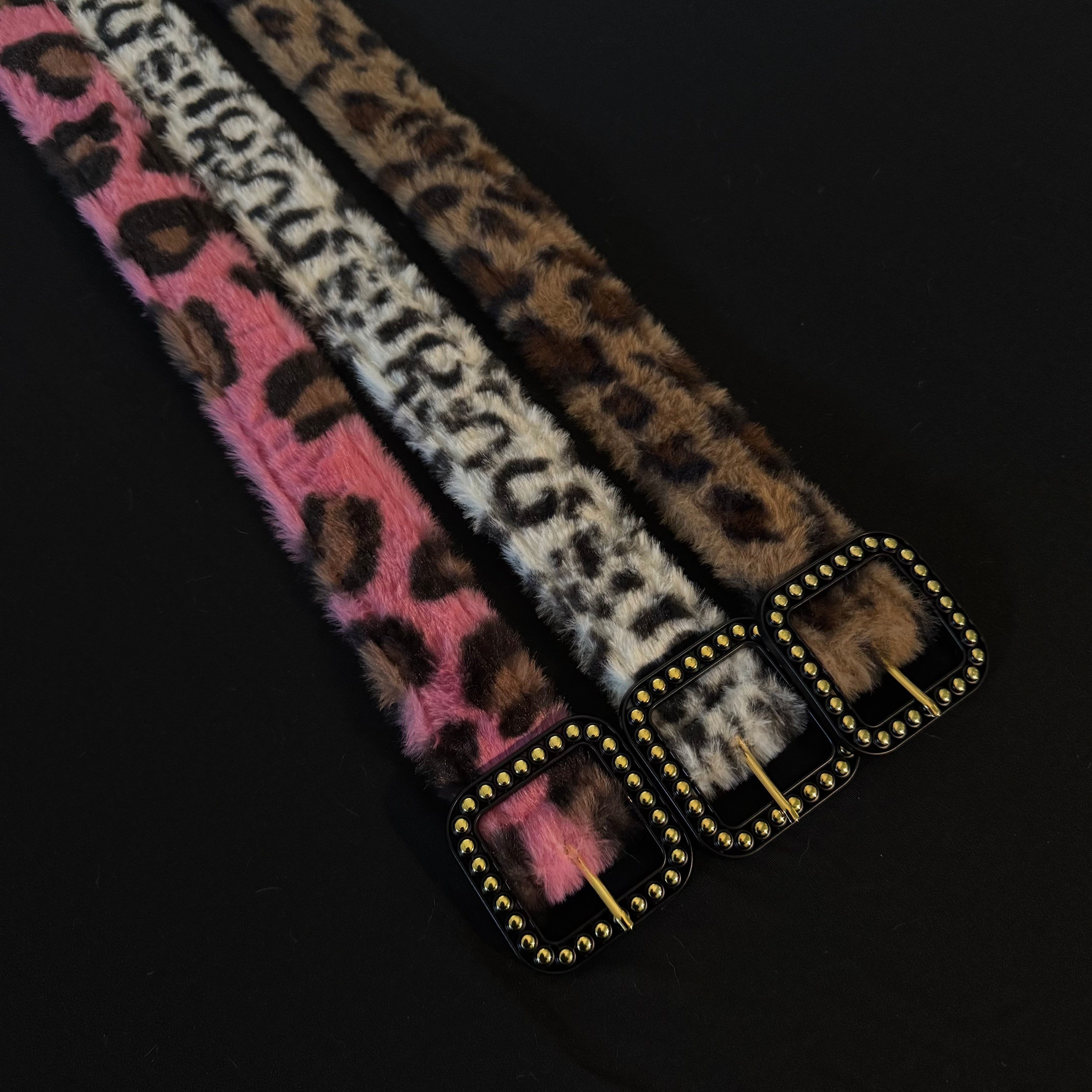 Leopard Fur Belts