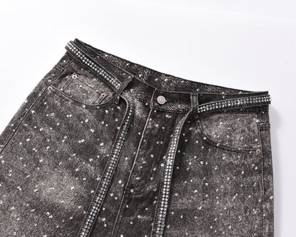 Skeleton Diamond Denim Jeans