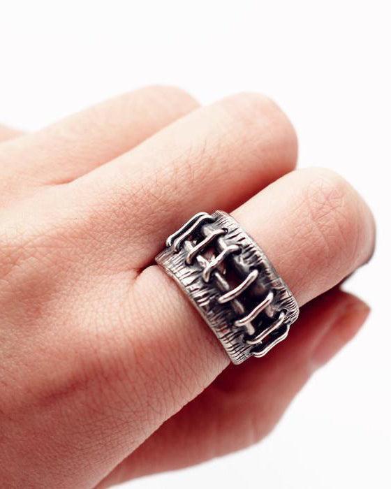 Vintage Industrial Stitched Ring