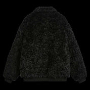 "Gemini" Metal leather Faux Fur Jacket
