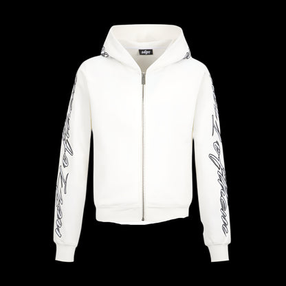 VAKA TYPESHYT Classic heavy work patch embroidery zipper round neck hooded sweatshirt for men and women image 6