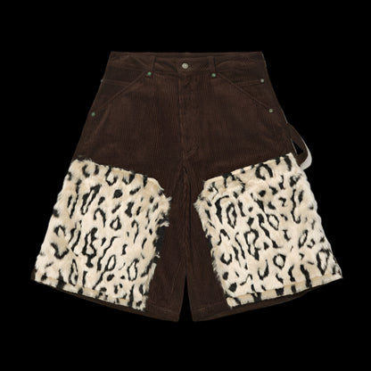 PacShop pac Cheetah Black Double Knee Corduroy Jade Shorts DOUBLE KNEE SHORTS image 3