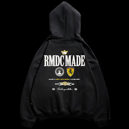 Remedy National Trend Autumn and Winter New Embroidered Loose Hoodie Jacket American Street Fashion Brand Heavy Hooded Sweater Men image 5