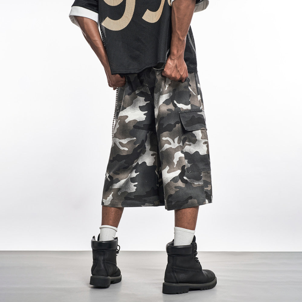 MT99 official flagship store street style OOTD camouflage pants light outdoor functional workwear cropped pants trendy shorts Invoices available image 3