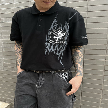 PT269 Totem skull Polo T shirt image 3