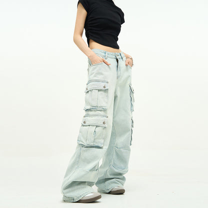 77FIGHT SINCE 77X77 UtilityDrip Cargo Jeans