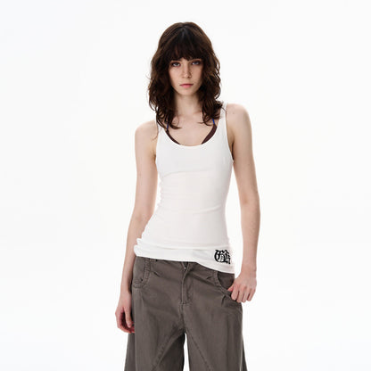 Weilang s shop Summer American retro vest women s summer outdoor wear high end slim fit sleeveless tops T shirt trend image 5
