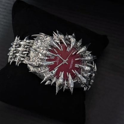 Handmade Original European and American Alien Vampire Dragon Scale Spiny Tin Soldering Watch for Men and Women Designed for a Small Market Quartz Watch image 4
