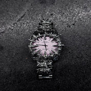 Original handmade European and American shaped pink yellow green snake scale pointed tin solder watch light luxury niche design heavy industry trend image 9