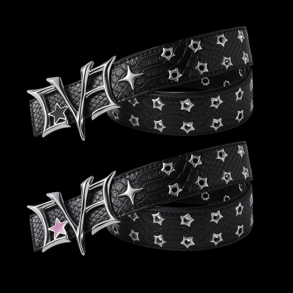 LOVEISWARLOVE Punk Heavy Industry Leather Belt Men s and Women s Rivet Retro y2k Niche Leather Belt image 0