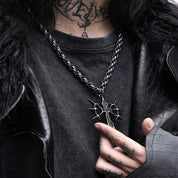 LOVEISWAR Castle Eternal Original Gothic Punk Style Niche Heavy Industry Cross Necklace Subculture image 0