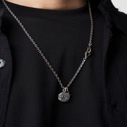 JANENG Chasing Shore 925 Pure Silver Horus Eye Pendant Retro Vintage Vintage Vintage Men s and Women s Neutral Matching Necklace image 4