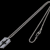 JANENG Chase Shore 925 Silver Knight Cross Blade Pendant Necklace Retro Vintage Old Men s Motorcycle Style image 5