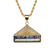GRGR trendy titanium steel dinner pendant necklace men s hip hop European and American retro women s collarbone chain versatile trendy INS style image 4