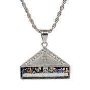 GRGR trendy titanium steel dinner pendant necklace men s hip hop European and American retro women s collarbone chain versatile trendy INS style image 5