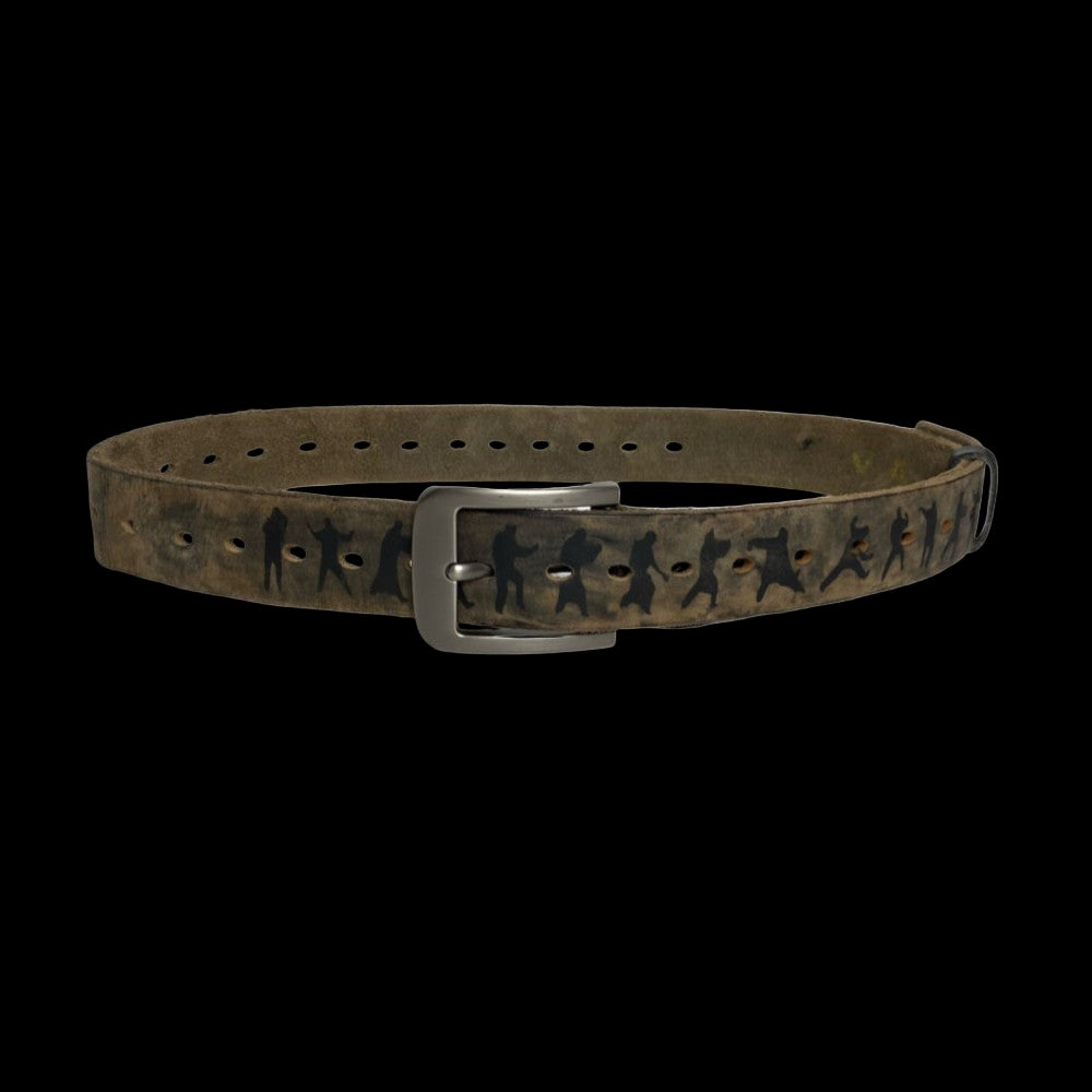 Retro vintage personalized niche design frayed edges peeling Tai Chi men s and women s high end street fashion belts waistbands image 5