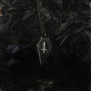 Underwater Hell Coffin Neck Handmade Old Gothic Devil Coffin Necklace from Waste Soil image 5
