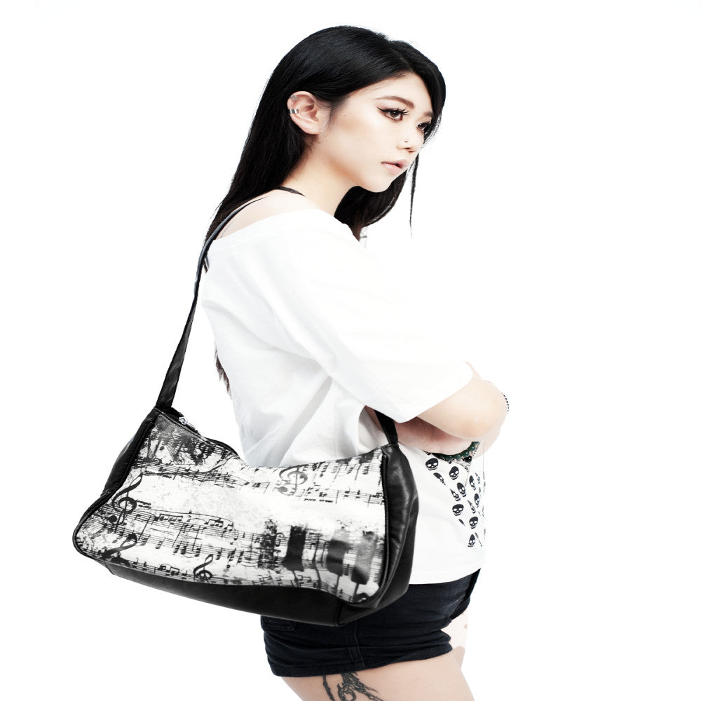 SAN prologue original niche retro street light sub leather fun printed one shoulder crossbody spicy girl armpit bag image 2