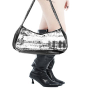SAN prologue original niche retro street light sub leather fun printed one shoulder crossbody spicy girl armpit bag image 0