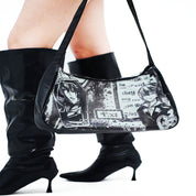 3SAN prologue original niche retro light sub leather anime portrait versatile street girl versatile armpit bag image 4