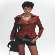 FullTIDE25 new product rhinestone leopard print bead unisex hip hop punk with leather belt image 4