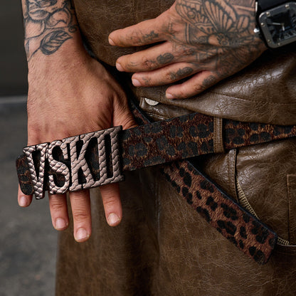 VAKA TYPESHYT VSKII Leopard Print Belt