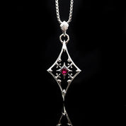 Nocturne Studio S925 sterling silver original design diamond square playing cards niche gemstone couple coin pendant image 0