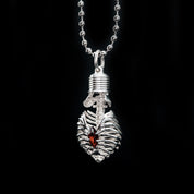 Nocturne Studio S925 Silver Skull Original Design Niche Gothic Gem Couple All match Pendant Life Necklace image 0