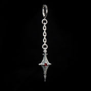 Nocturne Studio S925 sterling silver original star cross versatile niche design ruby couple long earrings image 3