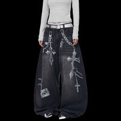 BLACKLISTS Chain Reign Baggy Jeans
