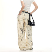 Leopard Print Denim Jeans