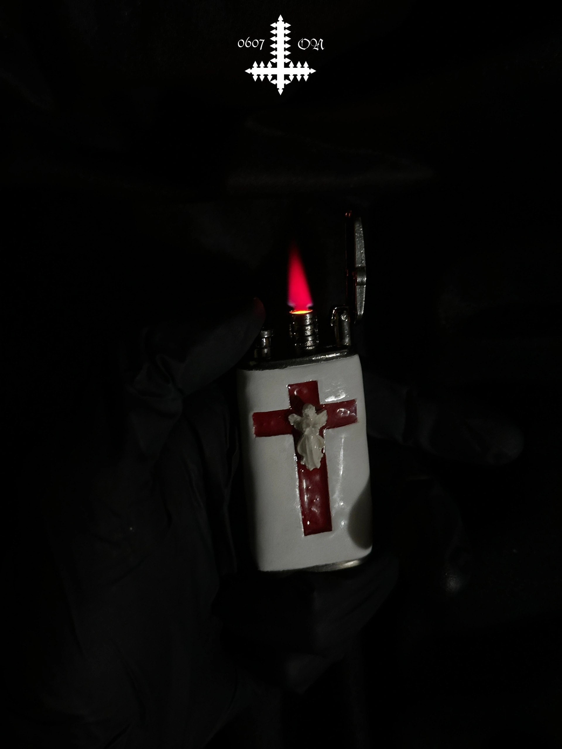 Limited Edition Red Crossed Angel Lighters