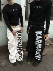 KARMANISTIC Wide Leg Straight Jeans