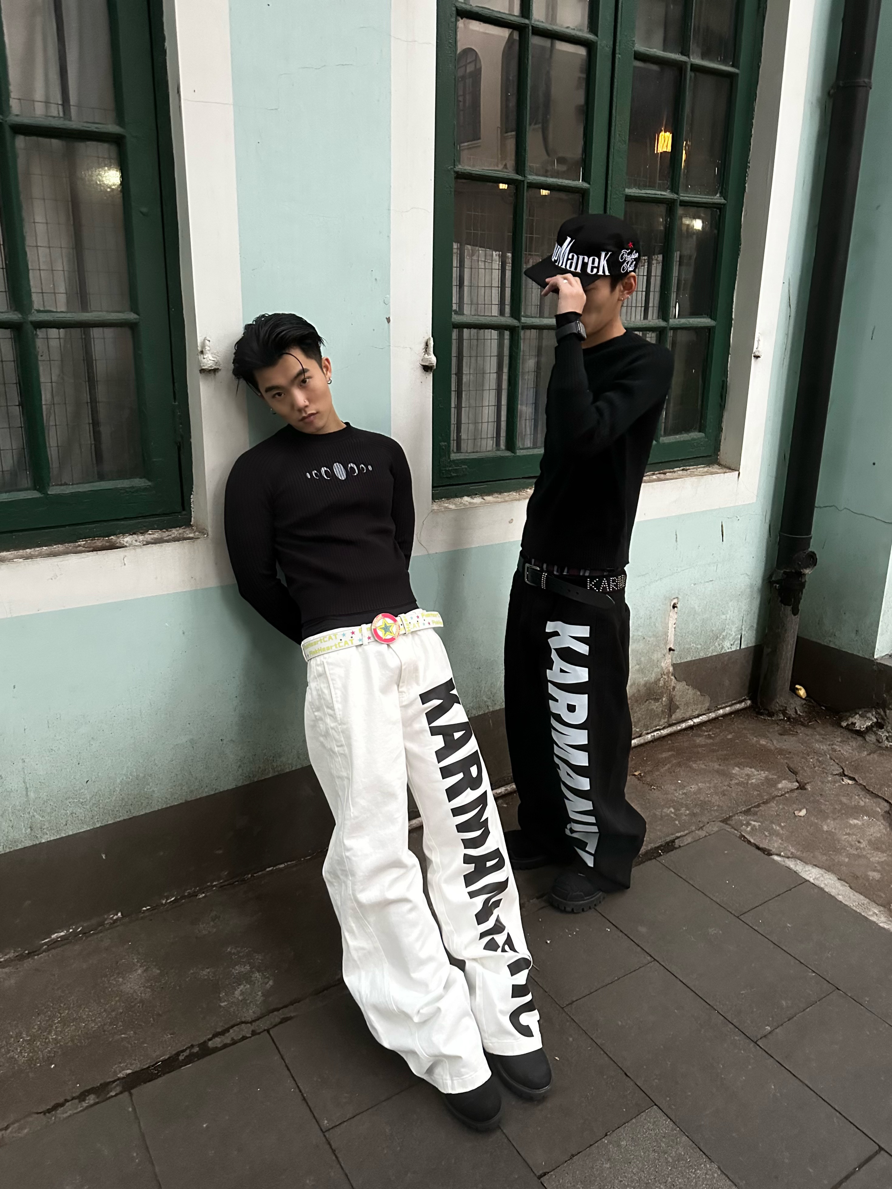 KARMANISTIC Wide Leg Straight Jeans