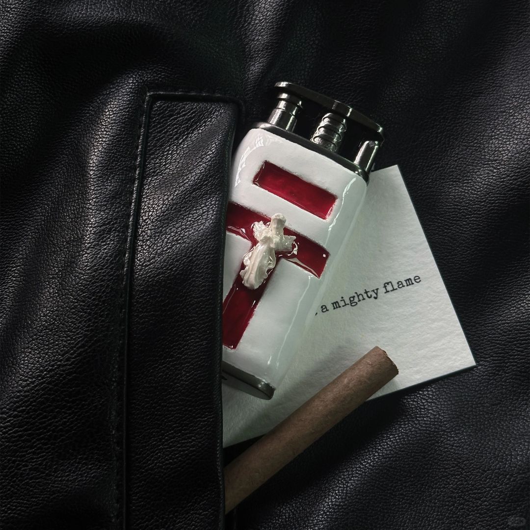 Limited Edition Red Crossed Angel Lighters