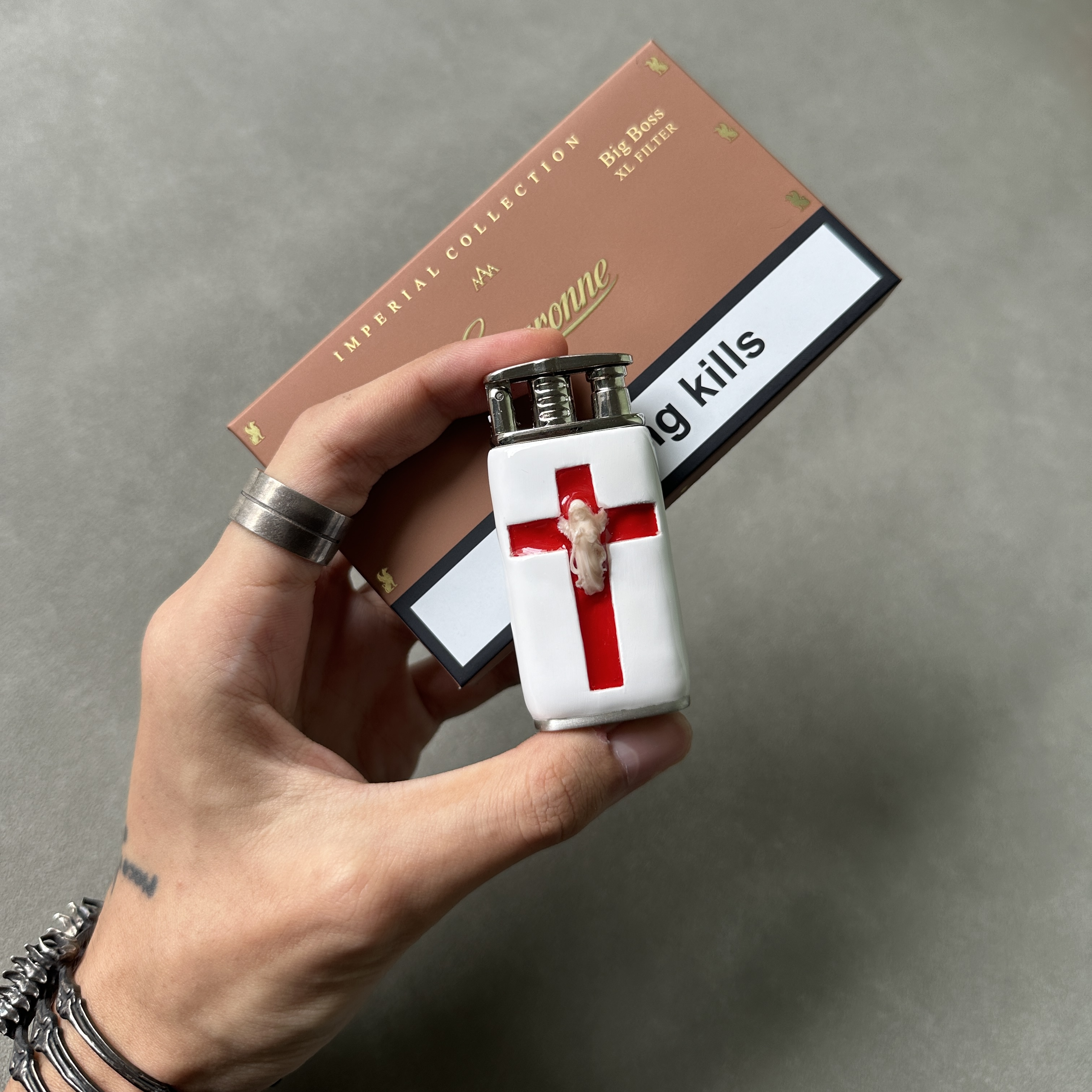 Limited Edition Red Crossed Angel Lighters