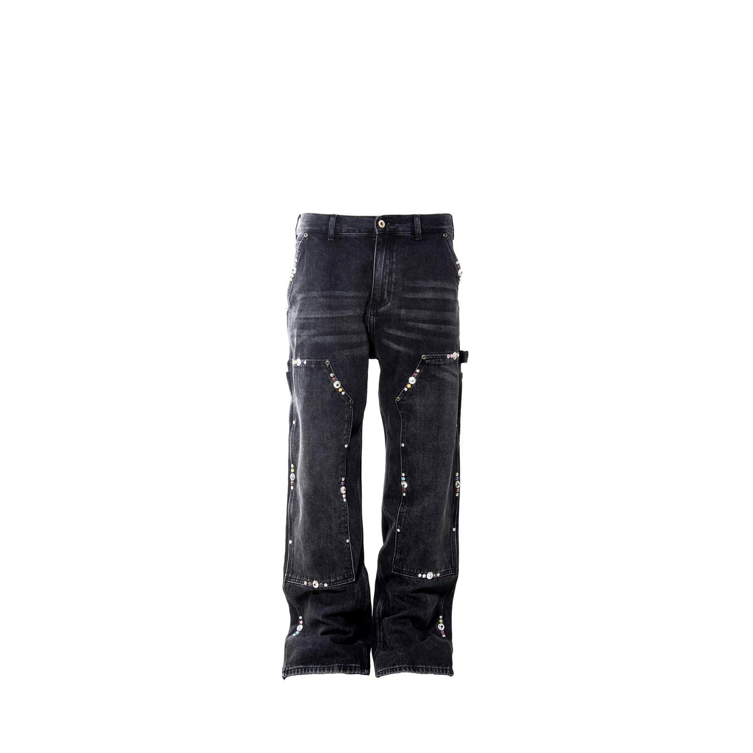 Embellished Midnight Cargo Jeans