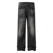 Ink Splashed Black Jeans