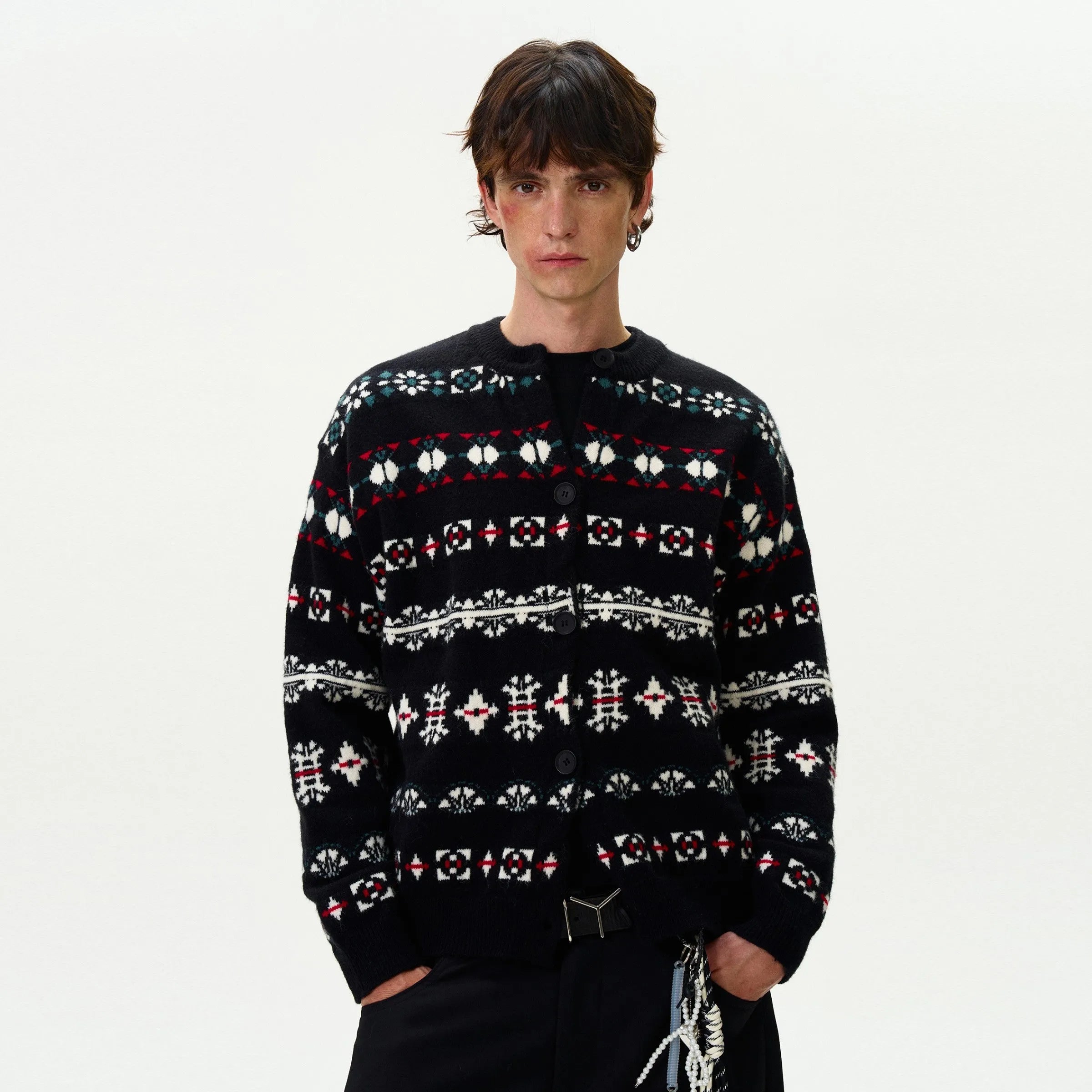 Fair Knitted Cardigan Jacquard Sweater