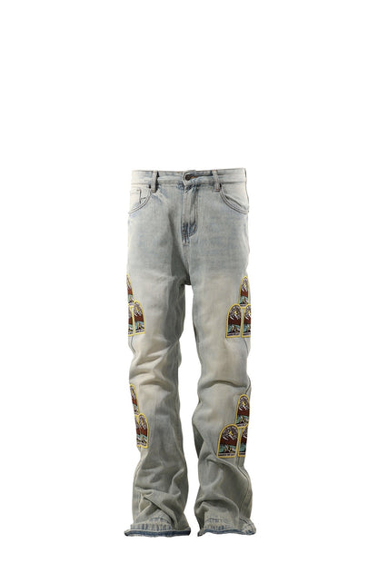 Cathedral Window Patch Jeans