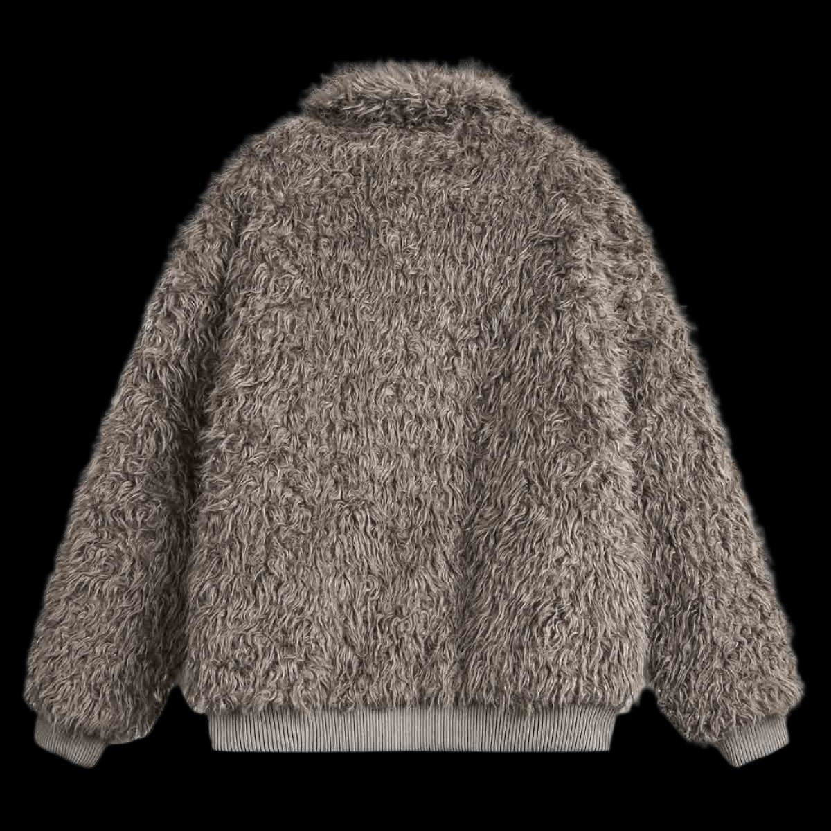 "Gemini" Metal leather Faux Fur Jacket