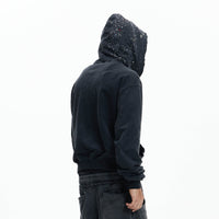 Diamond Studded Zip-Up Hoodie