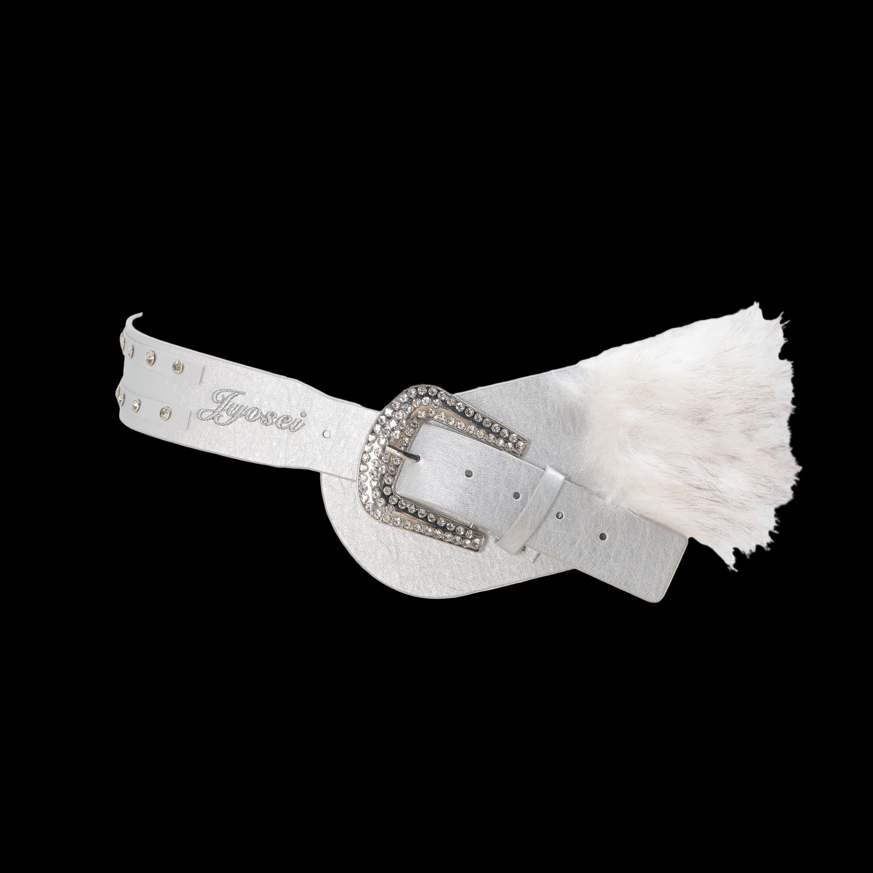 Crystal Fur Glam Belt