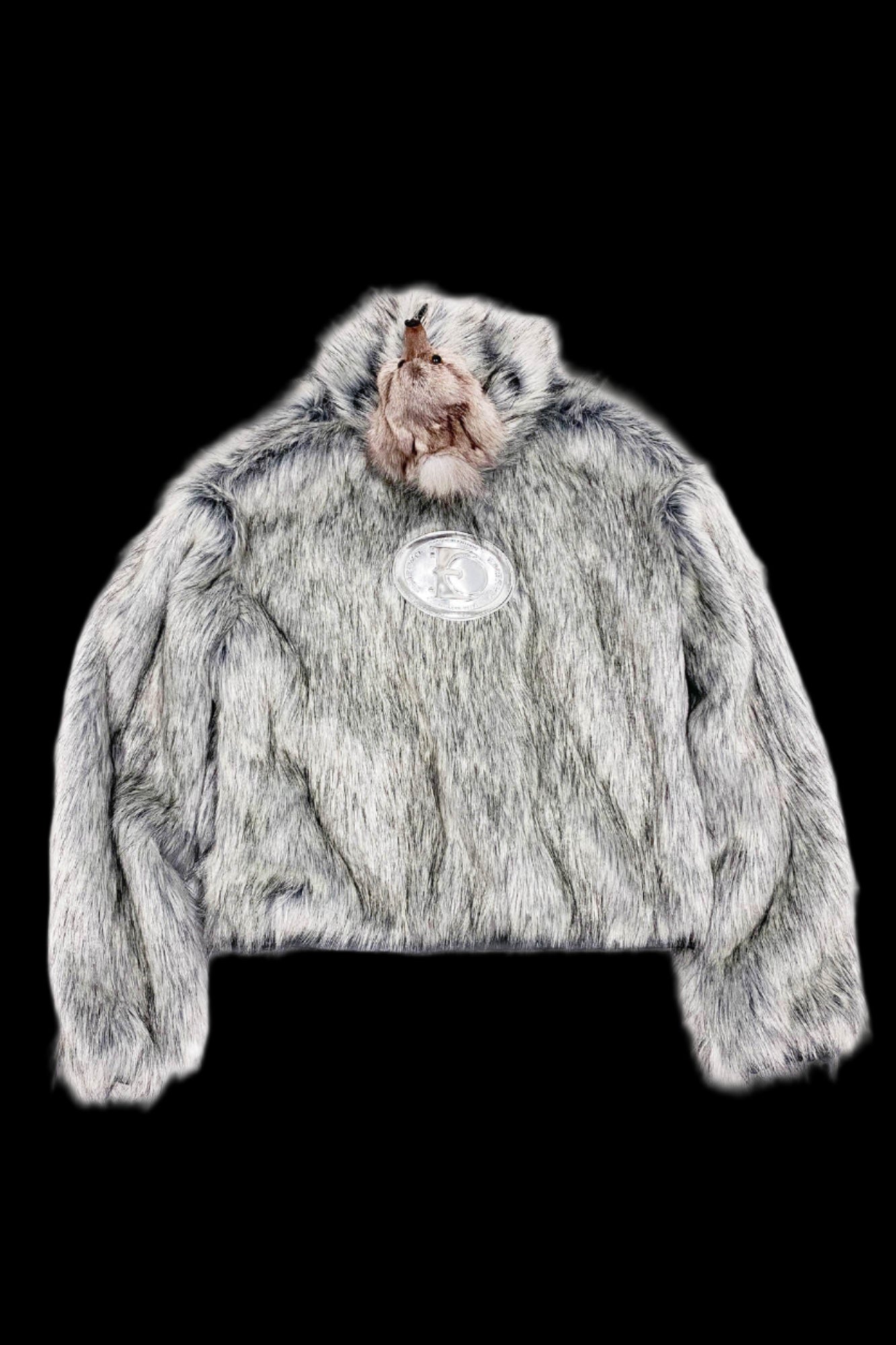 Detachable Claw Faux Fur Hooded Jacket