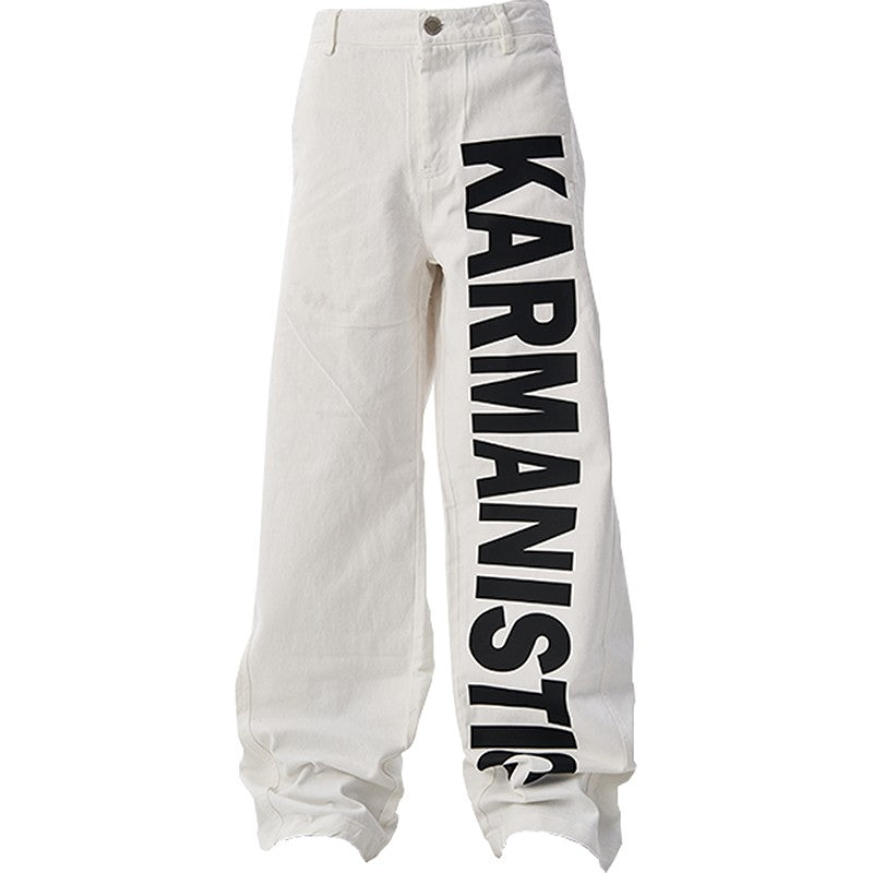 KARMANISTIC Wide Leg Straight Jeans